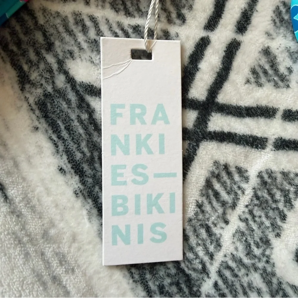 NWT Frankie’s Bikinis Halo Strapless Bikini Set size XS